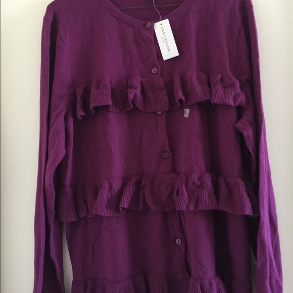 Ann Taylor open front Ruffle Cardigan - Picture 6 of 8